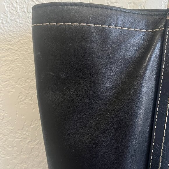 Black Leather Coach Handbag - Picture 4 of 8